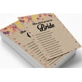 thumbnail image 3 of Inkdotpot 50-PackRustic Kraft FloralHow Well Do You Know The Bride Bridal Shower Bachelorette PartyGameWho Know The Bride Best ActivityCards, 3 of 7