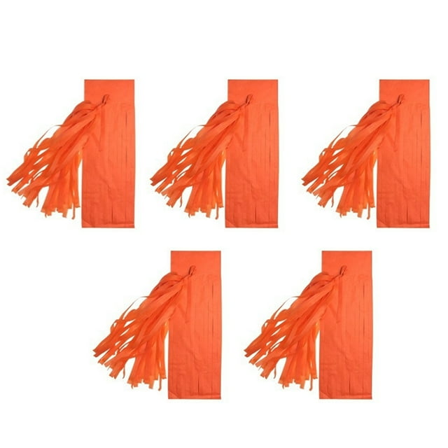Decodeary Célébrations Inoubliables avec Pompons en Papier Compacts et Légers Couleur Orange, Type8 14 Pouces