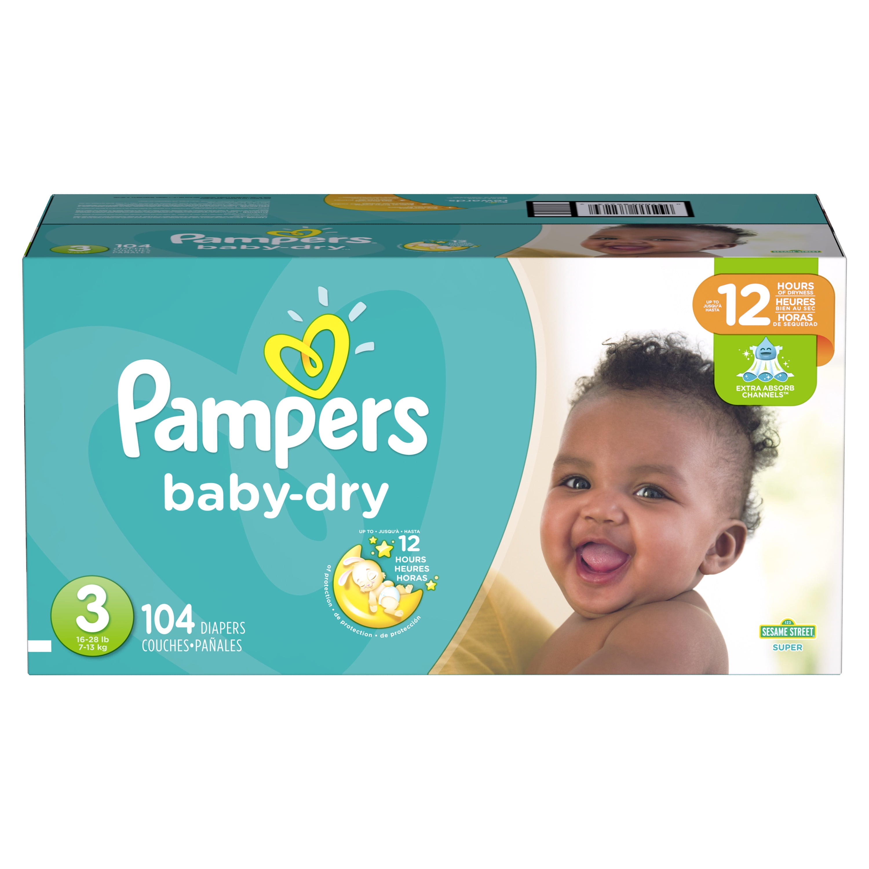 pampers baby dry diapers choose size and count walmart com