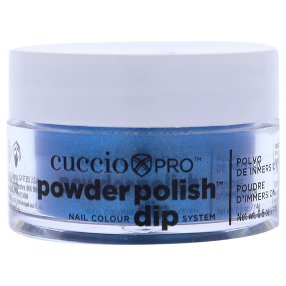 Pro Powder Polish Nail Colour Dip System - Blue With Pink Glitter by Cuccio for Women - 0.5 oz Nail Powder