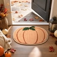 thumbnail image 5 of Pumpkin-Shaped Bath Mat, Soft Absorbent Non-Slide Floor Rug for Halloween, Fall and Thanksgiving Entryway, Bathroom and Seasonal Home Decor, 5 of 5