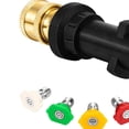 thumbnail image 3 of Adaptador de pistola de lavado a presión Baoblaze conector rápido 1/4 pulgadas con 5 puntas de boquilla, 3 of 3