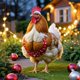 thumbnail image 2 of Adorno Navideño De Animales Para Exteriores, Gallina, Enchufe De Suelo, Adorno Navideño De Animales Para Exteriores, Enchufe De Suelo, Acrílico 2D, Enchufe Navideño De Animales, 2 of 4