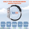thumbnail image 6 of AIYOCK Compatible with Apple Watch Ultra2/Ultra Band 49mm 46mm 45mm 44mm for Men Women, Waterproof Silicone Watch Band for iWatch Series 10/9/8/7/6/5/4, 6 of 8