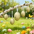thumbnail image 6 of Eoozwa 24PCS Easter Egg Pendant 1.57 Inch Speckled Pattern Realistic Festive Ornament for Tree Wreath Table Decor Holiday Home Decoration, 6 of 6