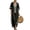 Black 08, variant on Jumpsuits for Women 2-Piece Set, V-Neck Collared Blouse with Contrast Trim + Elastic Waist Wide Leg Pants with Side Stripe, Casual Summer Outfit Workout Tops for Women