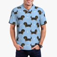 thumbnail image 1 of Fotbe Dachshund Dog Camiseta Polo de Golf para Hombre con Estampado – Camisa Deportiva Transpirable con Cuello Abotonado-Medium, 1 of 6