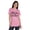 Light Pink, variant on Inkmeso Kiss Me I'm Vaccinated Funny Pro Vaccine Crew Neck T-shirt For Women's-W2