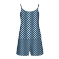 thumbnail image 4 of SROBPTY Womens Pajama Sets, Women Loose Casual Printed Tank Top and Shorts Two-piece Pajama Sets Navy L, 4 of 4
