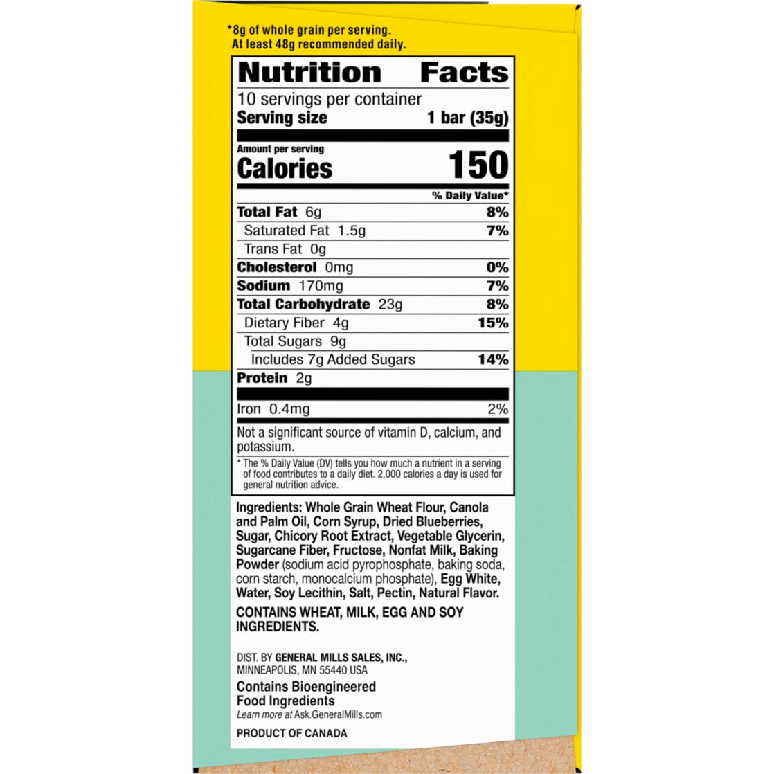 (3 pack) Nature Valley Soft Baked Muffin Bars, Blueberry, Snack Bars, 10 Bars, 12.4 oz