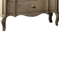 thumbnail image 3 of Benzara Three Drawer Nightstand with Scalloped Bottom Edge & Cabriole Leg, Antique Taupe, 3 of 5