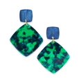 thumbnail image 1 of INC International Concepts Boucles d'Oreilles Pendantes Géométriques (Vert Foncé), 1 of 2