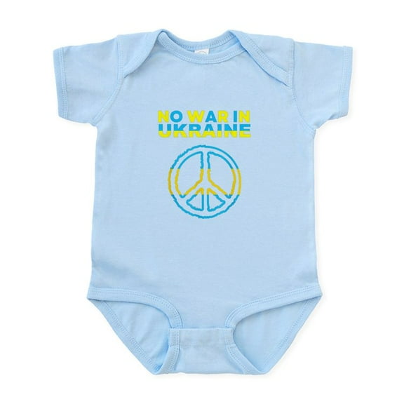 CafePress - No War In Ukraine Support American Ukrai Body Suit - Baby Light Bodysuit, Size Newborn - 24 Months