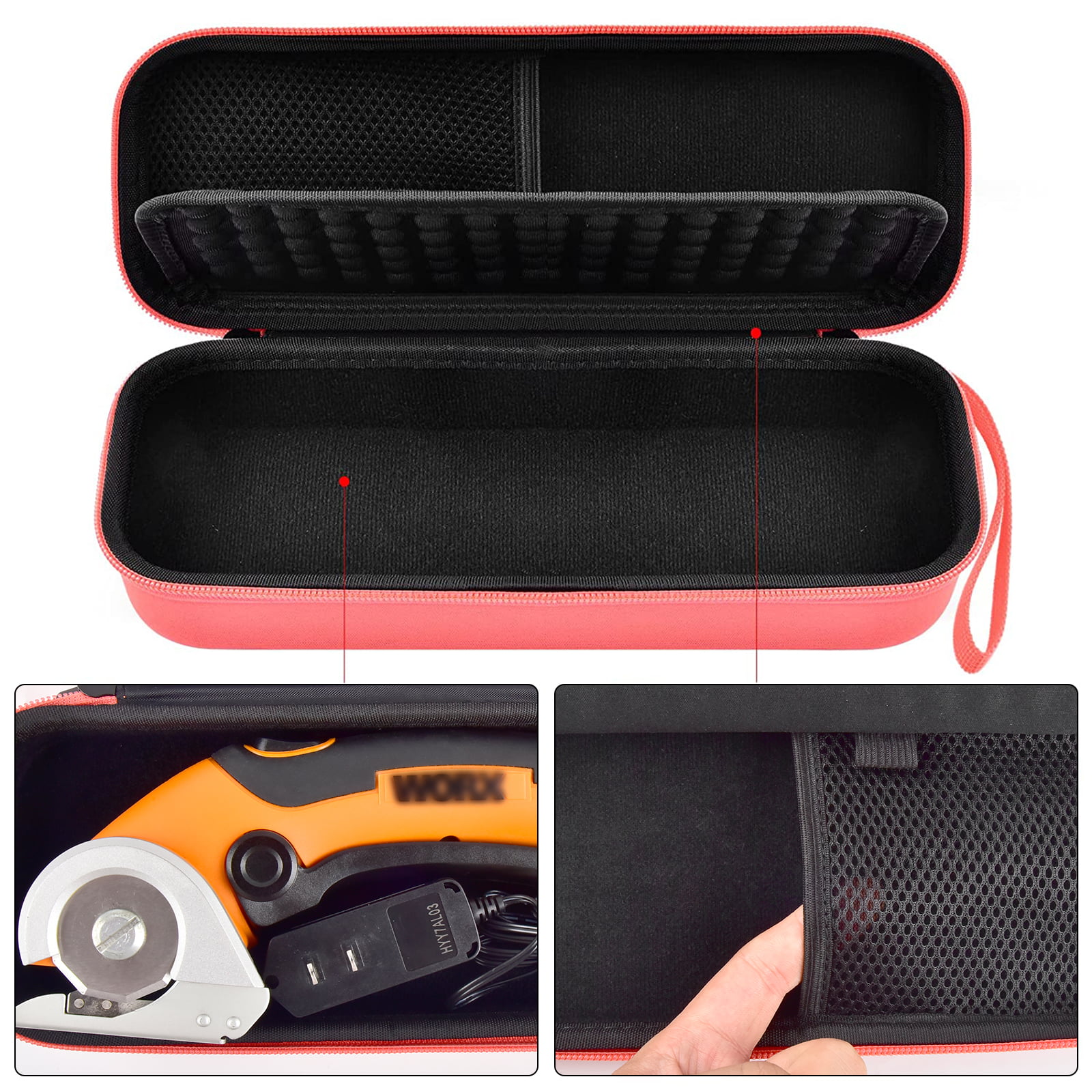 Carrying Case Compatible with WORX WX081L 4V ZipSnip Cordless Electric  Scissors, Tool Bag for Cutting Tool, Cutter Tools Storage Organizer, Mini  Circular Saw Holder Container, Case for Worx Box Cutter