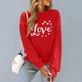thumbnail image 5 of Valentines Day Shirts Women Butterfly and Heart Print Shirt Long Sleeve Crew Neck Tops Casual Oversized Sweatshirts Valentines Shirt for Women, 5 of 7