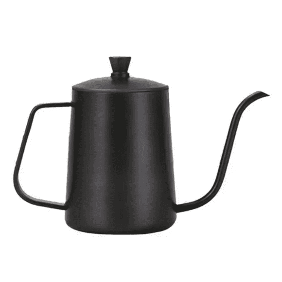 350ML Téflon Noir Revêtement Bec Verseur Goutte à Goutte - Bouilloire à Thé en Acier Inoxydable pour le Service de Café