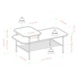 thumbnail image 3 of Manor Park Modern Octagon Metal Tiered Coffee Table, Dark walnut/Black, 3 of 8