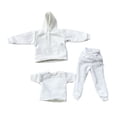 thumbnail image 1 of 3x 1/12 Sudadera Conjunto Ropa deportiva Sudadera con capucha Pantalones Disfraz Ropa en miniatura para Blanco, 1 of 9