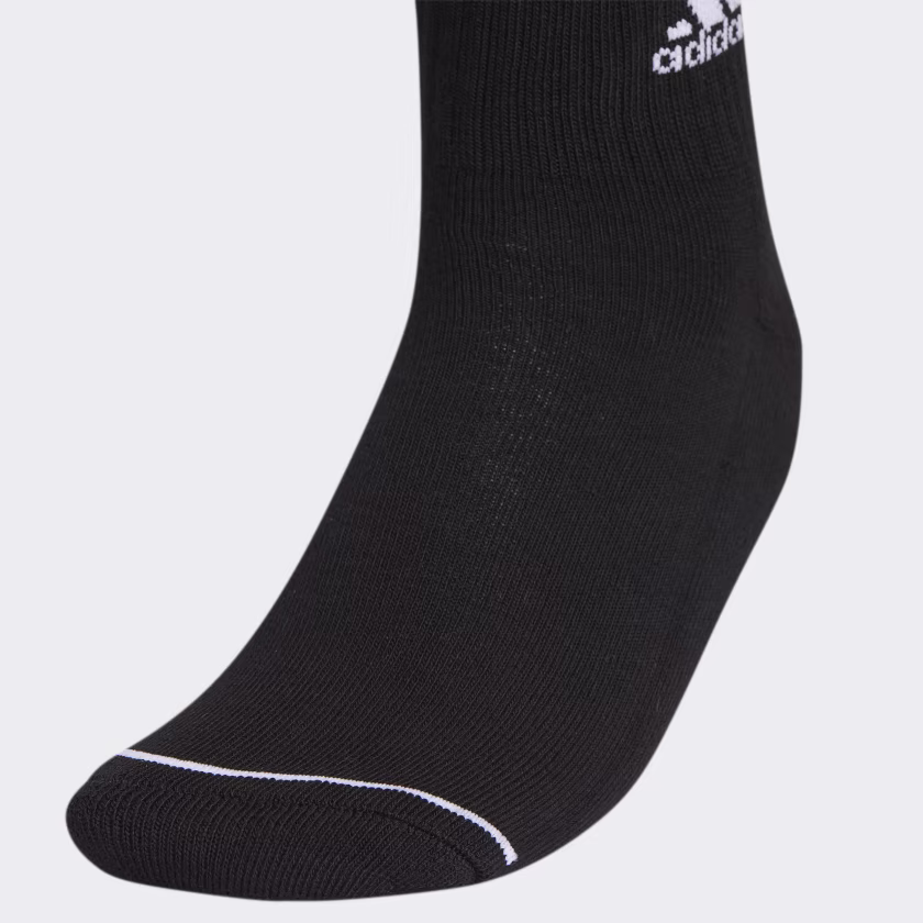 thumbnail image 2 of Women's adidas Cushioned 3-Stripe 3.0 3-Pack Crew Socks Color: Black Size: 9-11, 2 of 3