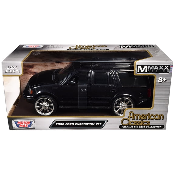 2000 Ford Expedition XLT Black Metallic "Maxx Design" "American Classics" Series 1/24 Diecast Model Car by Motormax