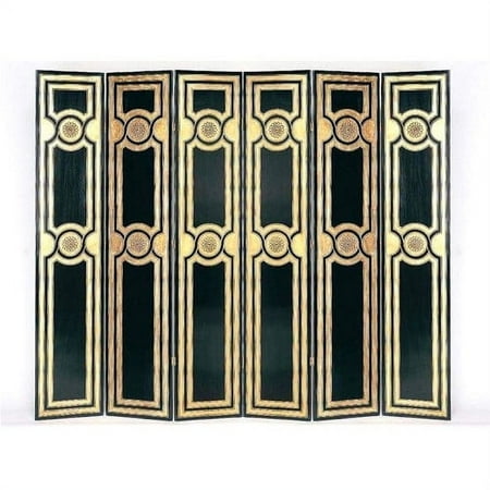 Wayborn Room Divider in Black and Gold