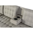 thumbnail image 4 of Sala Modular Doble Chaise Makora Marietta con Memory Foam Color Gris Claro Lino Respaldo Reclinable de 3 Posiciones, 4 of 7