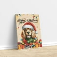 thumbnail image 3 of Merry Christmas Santa Cocker Spaniel Scarf Twinkling Lights Xmas Holiday Vertical Matte Canvas Poster Cockers Dog Lover Gifts Wall Art Home Decor - 00022, 3 of 5