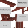 thumbnail image 4 of CASAINC Modern Red 3-Pack 4.7 inch W Arm Outdoor Patio Folding Wood Adirondack Chair, 4 of 9