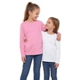 thumbnail image 3 of Cooraby 5 Pack Girls' Long Sleeve Tees Kids T-Shirts Soft Toddler Girls Crewneck T-Shirts, 3 of 10