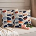 thumbnail image 2 of Navy Blue Burnt Orange Botanical Outdoor Pillow Covers, Waterproof Decorative Throw Pillowcases Set of 2, Vintage Leaves Couch Cushion Cases with Zipper for Outside Patio Garden Sofa 20"x20", 2 of 9