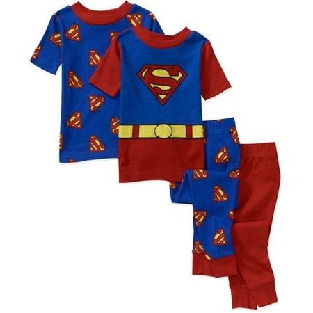 ONLINE - Baby Boys' Superman 4 Piece Cotton Pj Se - Walmart.com