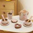 thumbnail image 3 of Tea Party Set, Wooden Tea Set, Play Kitchen Accessories Toy Tea Set, Pretend Play Tea Set Ideal Christmas Birthday Gift, 3 of 8