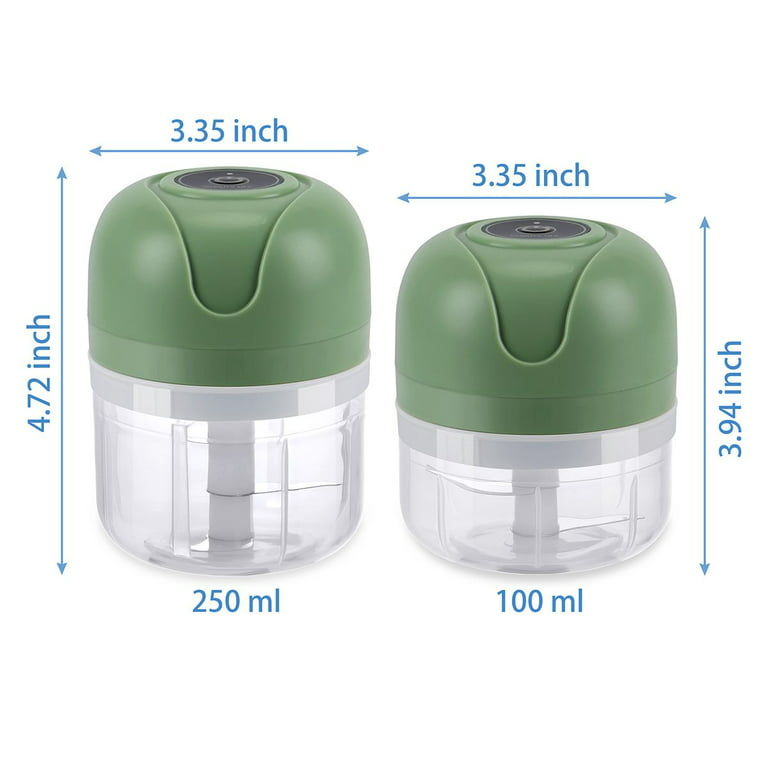 DmofwHi Electric Garlic Chopper,Cordless Mini Chopper With USB  Rechargeable,304 Stainless Steel Blade,250ml Portable Electric Mini Food  Chopper for