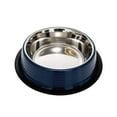 thumbnail image 5 of Country Living Set of 2 Ribbed No-Tip Non-Skid Stainless Steel Pet Bowls - Poseidon Blue/8oz, 5 of 8