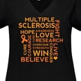 thumbnail image 4 of Inktastic Multiple Sclerosis Awareness Word Cloud Women's Plus Size V-Neck T-Shirt, 4 of 5