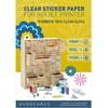 HYGGEHAUS Clear Sticker Paper for Inkjet Printer - Full Page Labels 8.5 x 11 in for Storage. Clear Printable Contact Paper for Craft and Home or Office DIY Labelling Projects. 10 Sheets