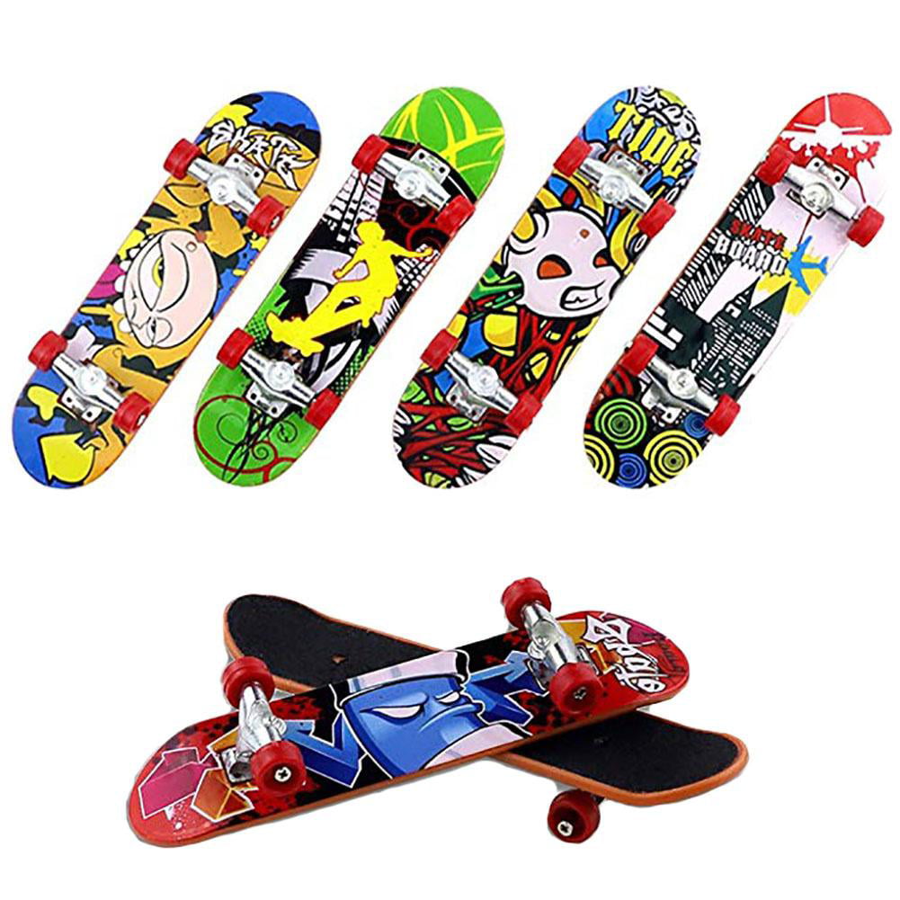 Finger Skateboards Alloy Exquisite New Innovative Toy Professional Mini Fingerboards Creative Fingertips Movement Frosted Skateboard for Kids Birthday Gifts 12 Pcs Random Color manière 