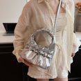 thumbnail image 2 of Bolso Mujer Casual Color Sólido Lazo-Nudo Cuero PU para Fiesta Compras, 2 of 9