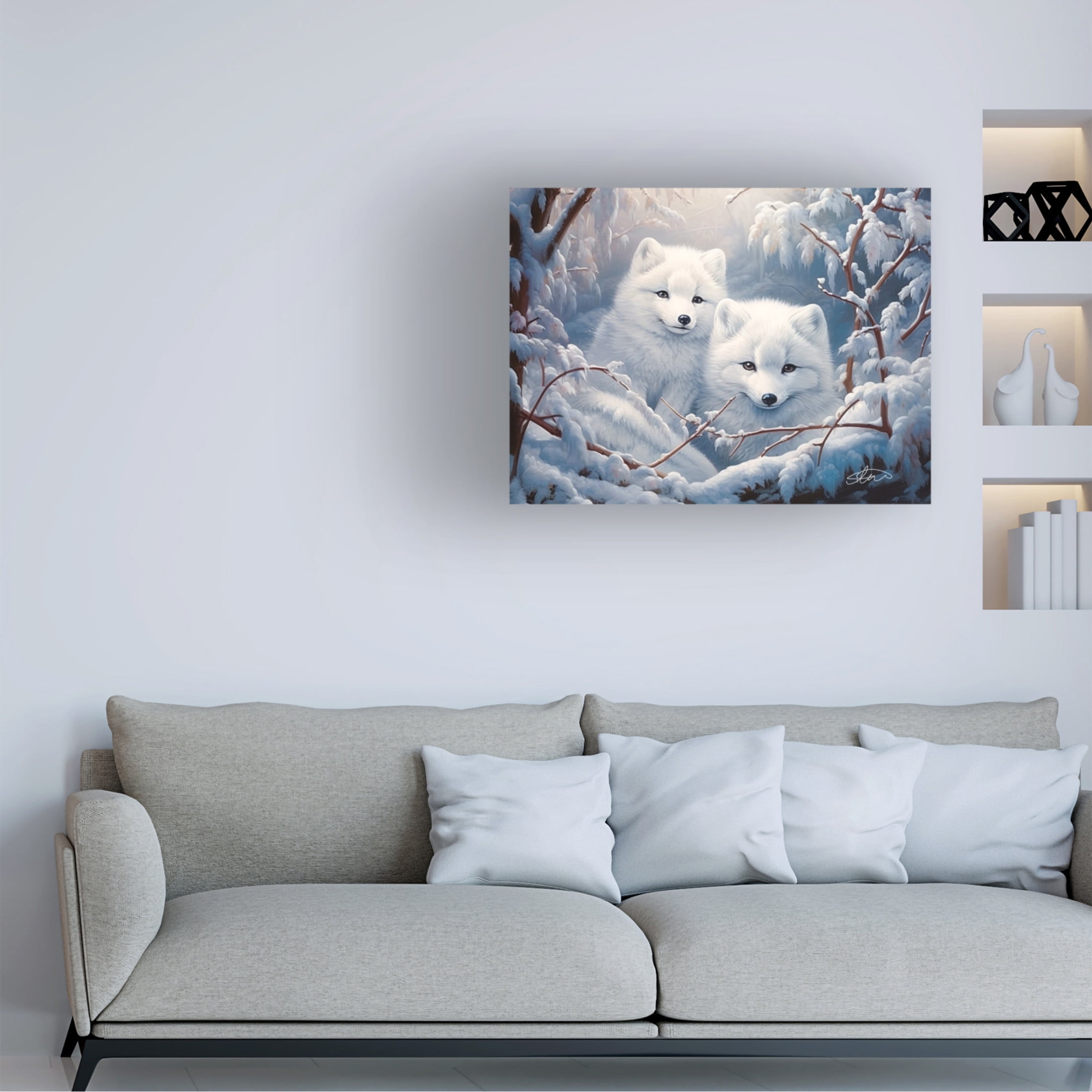 Canvas Wall Art - Stewart 'Double Trouble' Wall Art for Living Room, Bedroom, or Office Décor by Trademark Fine Art - 24 x 18 Inches