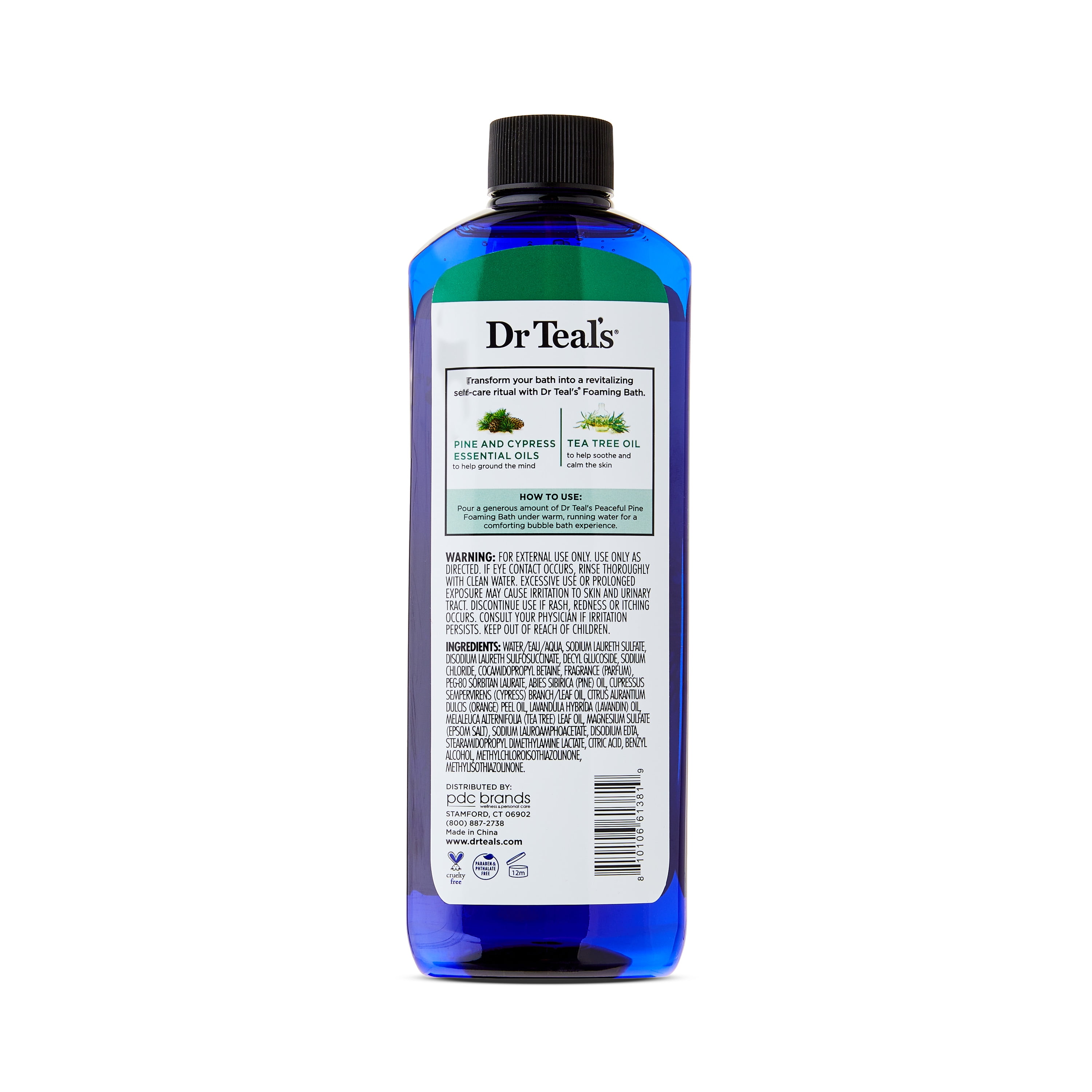 (2 pack) Dr Teal's Peaceful Pine Glow Pure Epsom Salt Foaming Bath, 14 oz
