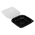 thumbnail image 6 of Restaurantware-Thermo Tek 40 Ounce Clamshell Containers, 100 Disposable Take Out Boxes - Ventilated Lids, Microwavable, Black Plastic Meal Prep Containers, For Pastas, Salads, Or Sandwiches, 6 of 11