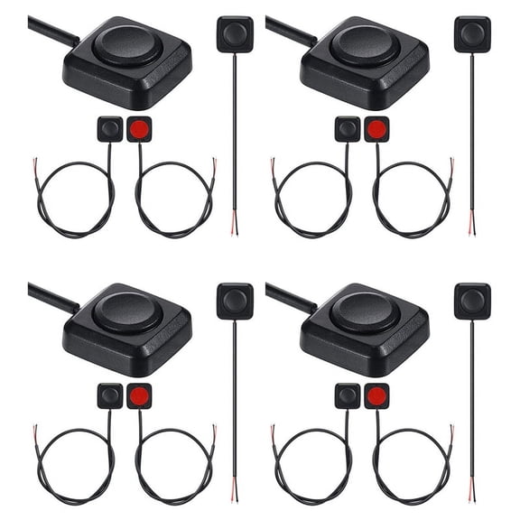 16 Pcs Momentary Switch Momentary Push Button ON Switch 12V 24V Mount Mini Button Switch