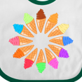thumbnail image 4 of Inktastic Ice cream cone starburst Boys or Girls Baby Bib, 4 of 4
