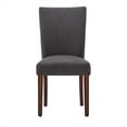 thumbnail image 6 of Chelsea Lane Linen Parson Dining Side Chair, Set of 2, Dark Gray, 6 of 8