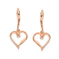 thumbnail image 2 of Bling Jewelry Womens Delicate Open Heart Shaped Dangle Earrings Rose Gold Plated Sterling Silver, 2 of 5