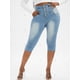 thumbnail image 2 of Jeans Talla Extra Capri Lavado Claro Rosegal  Vaqueros de talla grande, 2 of 5