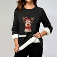 thumbnail image 2 of WEAIXIMIUNG Sweat à Capuche pour Femmes Robe de Noël Dessin Animé Cerf Manches Longues Col Rond Poche Rembourrée Pull Thermique, 2 of 5