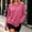 #0075-Hot Pink, variant on Women's Long Sleeve Shirts, Comfy Crew Neck Tunic Tops Casual Loose Fit Pullover Sweatshirts Curved Hem Shirts