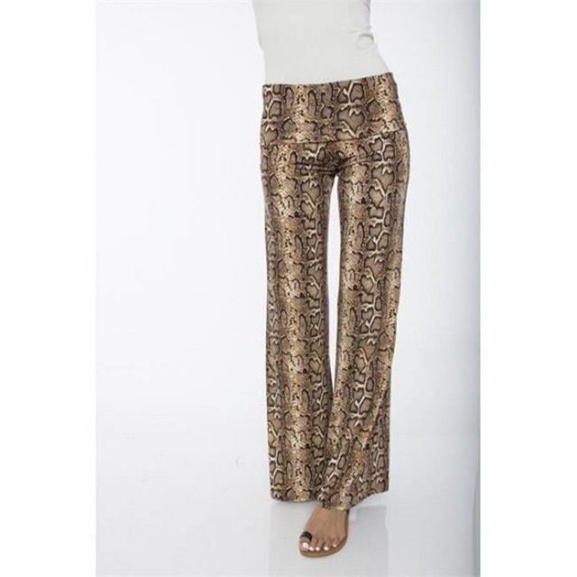 White Mark Printed Palazzo Pants, 125-Brown Sneak - Small