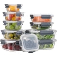 thumbnail image 2 of Glass Food Storage Containers with Airtight Lids-Glass Meal Prep Containers/Bento Box/Microwave Freezer Dishwasher Safe-Glass Lunch Box for Kitchen,Stackable,Large Capacity, BPA Free, 2 of 17